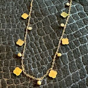 New! Elegant Gold Clover Diamond Necklace